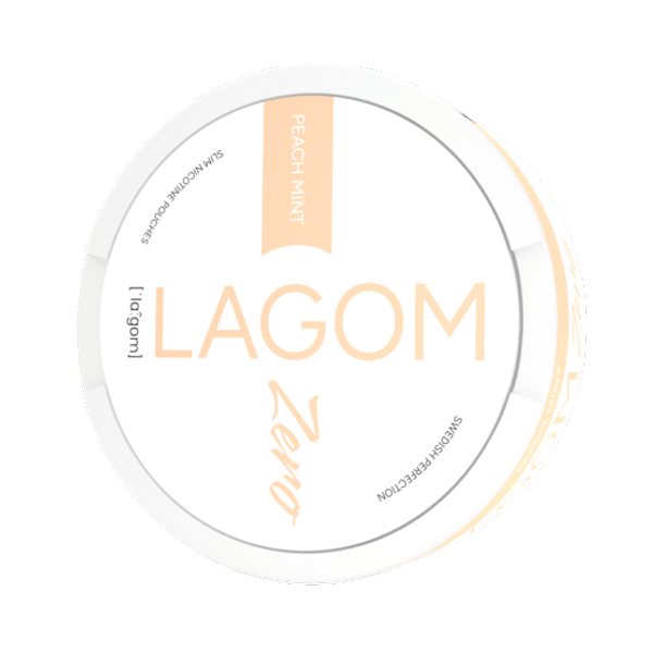 LAGOM Lagom Peach Mint Zero Nicotine Free nicotinezakjes