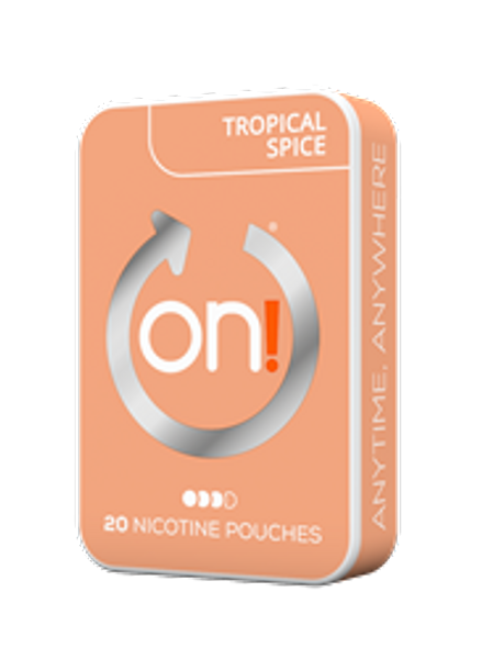 on! Tropical Spice 6mg nicotine pouches