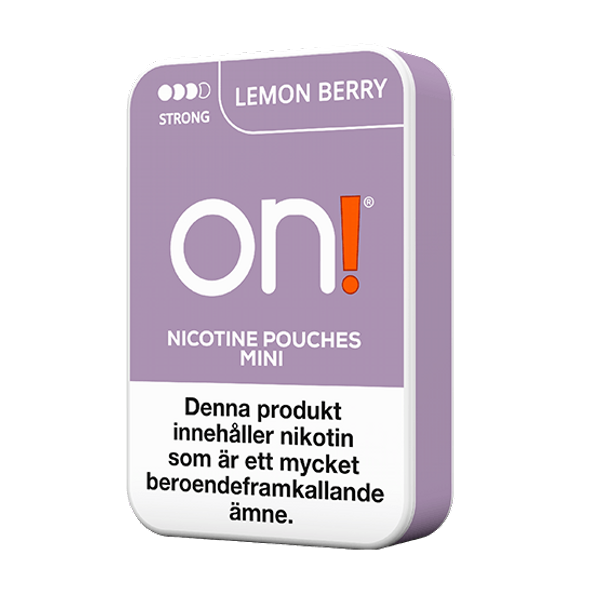 on! Lemon Berry Strong 6mg nicotine pouches